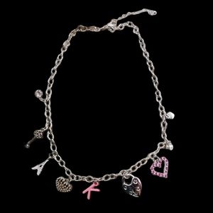 Adjustable Charm Necklace/Choker Letter "K"